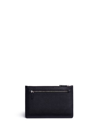 Detail View - Click To Enlarge - ANYA HINDMARCH - 'Smiley' perforated leather zip pouch