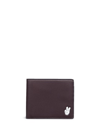 Main View - Click To Enlarge - ANYA HINDMARCH - 'Victory' embossed leather bifold wallet