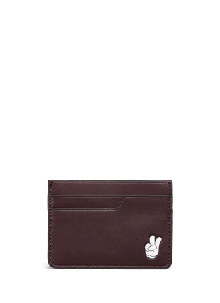 Main View - Click To Enlarge - ANYA HINDMARCH - 'Victory' embossed leather card holder
