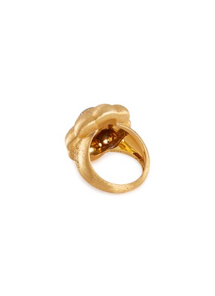  - BUCCELLATI - Sapphire 18k yellow gold floral ring