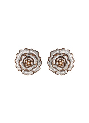 Main View - Click To Enlarge - BUCCELLATI - Diamond 18k gold floral earrings