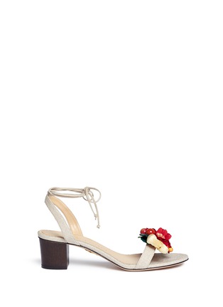 Main View - Click To Enlarge - CHARLOTTE OLYMPIA - 'Tropical Tara' fruit cluster canvas sandals