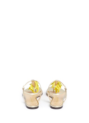 Back View - Click To Enlarge - CHARLOTTE OLYMPIA - Banana charm mirror leather sandals