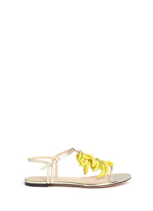 Main View - Click To Enlarge - CHARLOTTE OLYMPIA - Banana charm mirror leather sandals