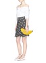 Front View - Click To Enlarge - CHARLOTTE OLYMPIA - 'Banana' leather zip pouch