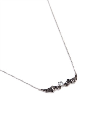 Figure View - Click To Enlarge - BAO BAO WAN - 'Alto' black diamond sapphire 18k white gold bat pendant necklace