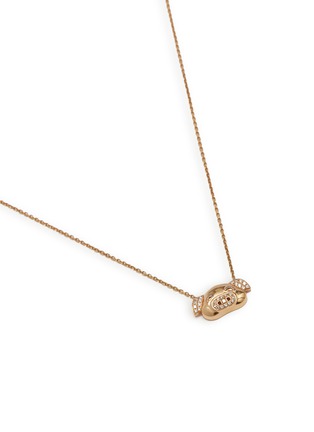 Figure View - Click To Enlarge - BAO BAO WAN - Piggy' diamond 18k rose gold pendant necklace