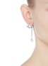 Figure View - Click To Enlarge - VENNA - Glass crystal fan pearl drop jacket earrings