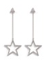 Main View - Click To Enlarge - VENNA - Glass crystal pavé star drop pyramid earrings