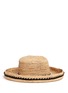 Main View - Click To Enlarge - VENNA - Rope band curled brim raffia hat