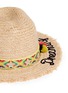 Detail View - Click To Enlarge - VENNA - 'Dreaming' tribal embroidered pompom band straw hat