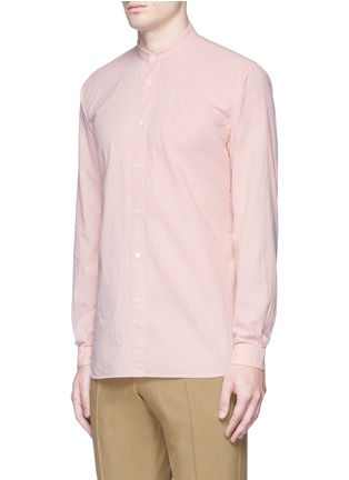 Front View - Click To Enlarge - CAMOSHITA - Mandarin collar seersucker shirt