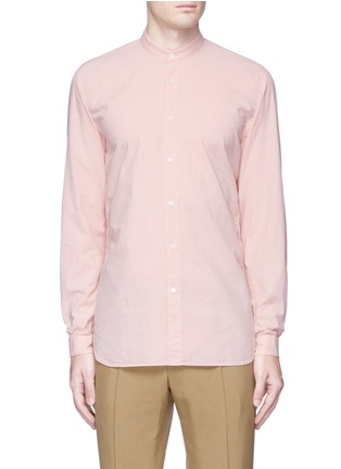 Main View - Click To Enlarge - CAMOSHITA - Mandarin collar seersucker shirt