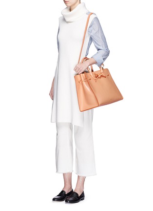 Front View - Click To Enlarge - MANSUR GAVRIEL - 'Large Sun' leather bow tote
