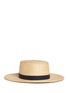 Main View - Click To Enlarge - JANESSA LEONÉ - 'Klint' flat top straw panama boater hat