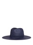 Figure View - Click To Enlarge - JANESSA LEONÉ - 'Chloe' leather band straw panama hat
