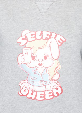 Detail View - Click To Enlarge - GROUND ZERO - 'Selfie Queen' cotton sweatshirt