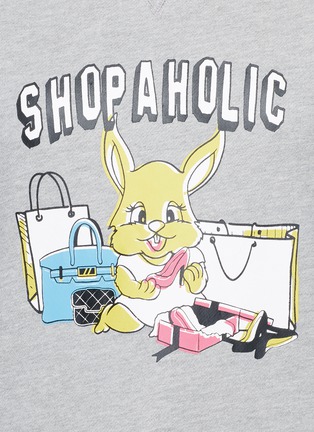 Detail View - Click To Enlarge - GROUND ZERO - 'Shopaholic' cotton sweatshirt