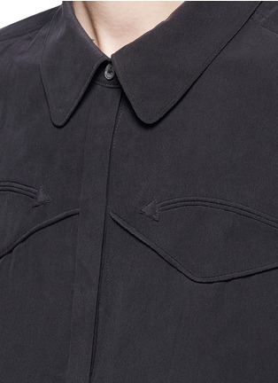Detail View - Click To Enlarge - EQUIPMENT - 'Denver' Western detail silk shirt