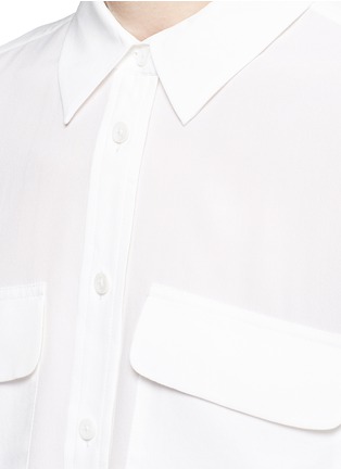 Detail View - Click To Enlarge - EQUIPMENT - 'Signature' 3/4 sleeve cropped silk shirt