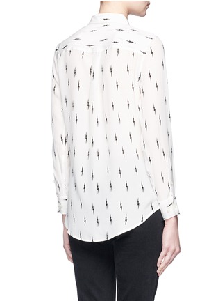 Back View - Click To Enlarge - EQUIPMENT - x Kate Moss 'Slim Signature' lightning print silk shirt