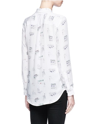 Back View - Click To Enlarge - EQUIPMENT - 'Slim Signature' Parisian print silk shirt