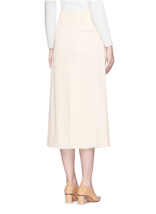 Back View - Click To Enlarge - MS MIN - Skirt back overlay wool twill culottes