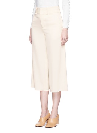 Front View - Click To Enlarge - MS MIN - Skirt back overlay wool twill culottes