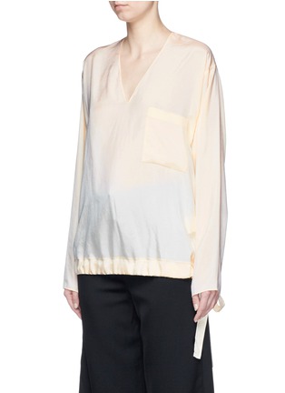 Front View - Click To Enlarge - MS MIN - Oversized drawstring hem top