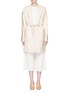 Main View - Click To Enlarge - MS MIN - Drawstring waist double faced wool-cashmere coat