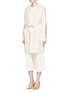 Figure View - Click To Enlarge - MS MIN - Drawstring waist double faced wool-cashmere coat