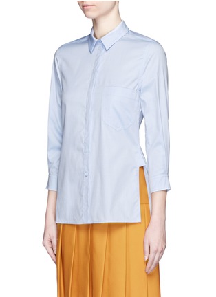 Front View - Click To Enlarge - GUCCI - Side split Oxford cloth shirt