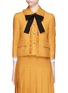 Main View - Click To Enlarge - GUCCI - Ruffle trim silk-wool cady jacket