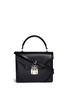Main View - Click To Enlarge - ALEXANDER MCQUEEN - Crystal pavé starburst medallion leather satchel