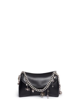 Main View - Click To Enlarge - ALEXANDER MCQUEEN - 'Medallion' mix charm panelled leather satchel