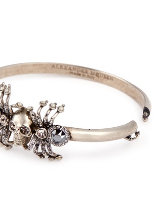 Detail View - Click To Enlarge - ALEXANDER MCQUEEN - Crystal spider skull bracelet
