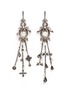 Main View - Click To Enlarge - ALEXANDER MCQUEEN - Crystal faux pearl fringe drop earrings