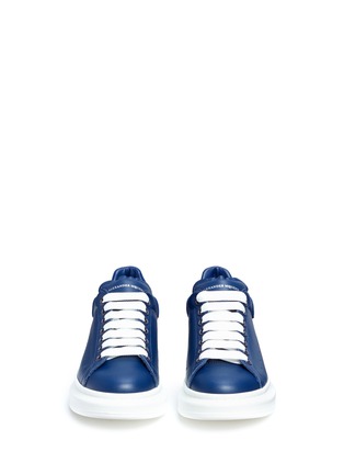 Front View - Click To Enlarge - ALEXANDER MCQUEEN - Chunky outsole leather sneakers