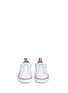 Front View - Click To Enlarge - THOM BROWNE  - Contrast vamp nubuck leather sneakers