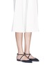 Figure View - Click To Enlarge - J.CREW - Suede cross-strap crystal flats