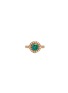 Main View - Click To Enlarge - AISHWARYA - Diamond pavé emerald 18k yellow gold plated ring