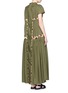 Back View - Click To Enlarge - SACAI - Gridwork embroidered lace pleat maxi dress