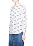 Front View - Click To Enlarge - EQUIPMENT - 'Slim Signature' zebra print silk shirt