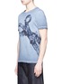 Front View - Click To Enlarge - DENHAM - 'de ver azul' watercolour scissor print cotton T-shirt