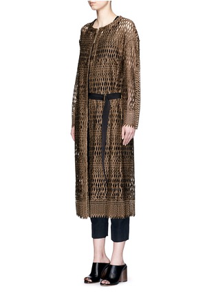 Front View - Click To Enlarge - PRINGLE OF SCOTLAND - Lattice lace belted coat
