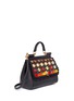Figure View - Click To Enlarge - - - 'Miss Sicily' medium mix cartwheel appliqué leather satchel