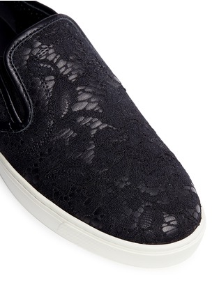 Detail View - Click To Enlarge - - - Taormina lace leather skate slip-ons