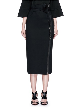 Main View - Click To Enlarge - MATICEVSKI - 'Inventor' exposed zip skirt