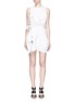 Main View - Click To Enlarge - MATICEVSKI - 'Coded' tie waist sleeveless dress