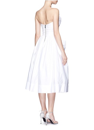 Back View - Click To Enlarge - MATICEVSKI - 'Magic Heart' structured bow poplin strapless dress